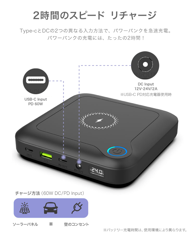 モバイルバッテリー LAPTOP POWER BANK GP12 – ジャパン 